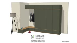 Aménagement d'entrée sur mesure par NOVA intérieurs a Voiron