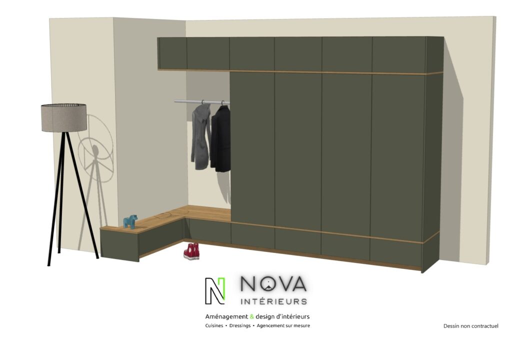 Aménagement d'entrée sur mesure pas NOVA intérieurs a Voiron
