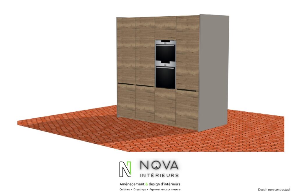 Aménagement cuisine et entrée intégrées sur mesure à Voiron